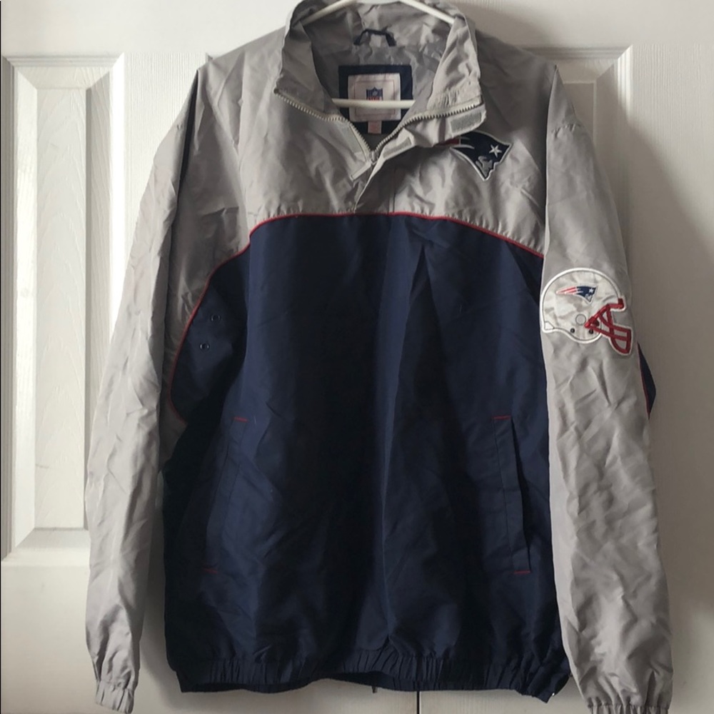 NFL Patriots 1/4 Zip Nylon Jacket
